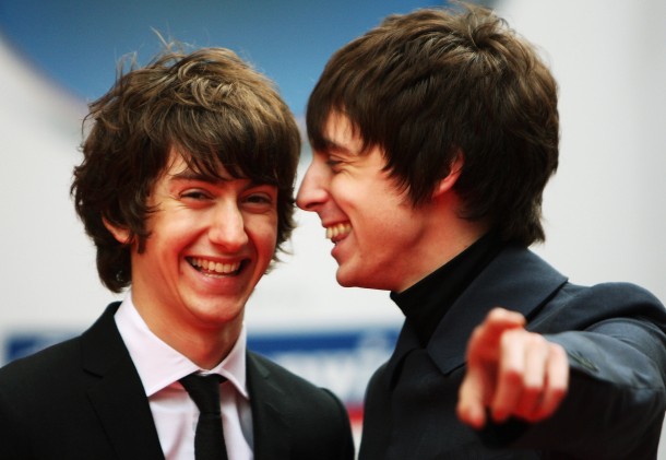 LONDON - SEPTEMBER 09: Alex Turner and Miles Kane of the 'Last Shadow Puppets' arrive at the Mercury Music Prize 2008 at Grosvenor House Hotel on September 9, 2008 in London, England. (Photo by Chris Jackson/Getty Images)