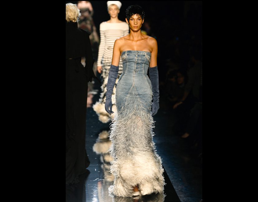 Robe Bustier Jean Paul Gaultier En Soie Noire – Taille 38, Occasion Très Bon état, Magnifique